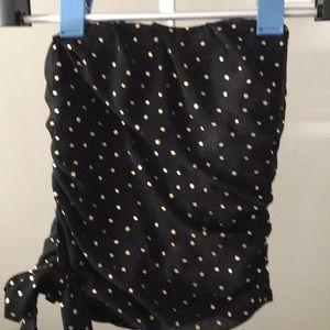 Black and gold strapless top. Only worn once